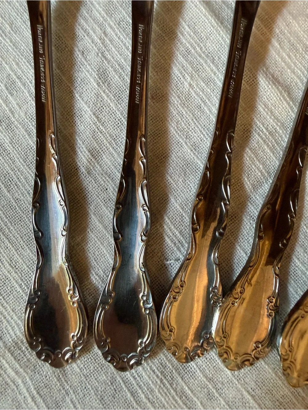 Vtg Oneida Northland Set of 8 Soup Spoons 7” Stainless Flatware Silverware Japan